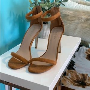 Tan high heels